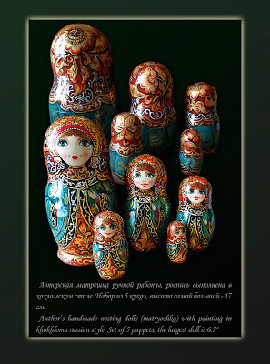 Exclusive Souvenirs (Nesting Dolls, Eggs, Box) and Jewelry with russian folk painting.   Sale! Only to June 16 discount on all products 20% http://www.etsy.com/shop/Artworkshop1