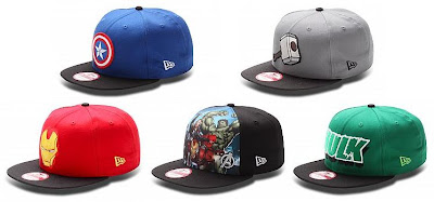 The Avengers Hat Collection by New Era - Captain America Logo, Thor Logo, Iron Man Logo, The Avengers & Hulk Logo