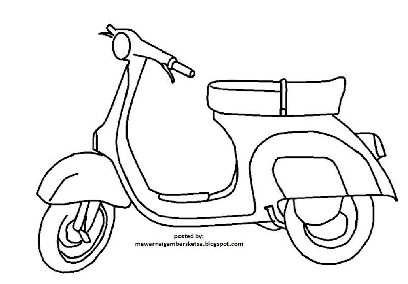 Kekinian 45+ Gambar Sketsa Vespa