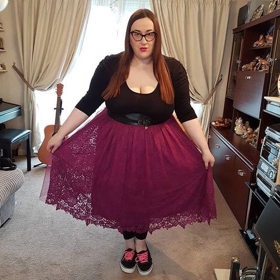 Society Plus Violette Lace & Tulle Skirt