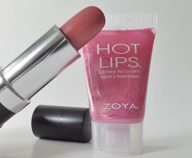 Zoya fun and flirty lip duo Candace Lipstick with Anonymous Hot Lips Gloss