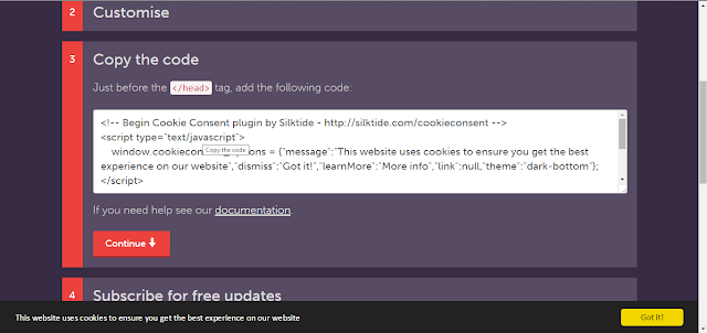 Cara Membuat Notice Cookie di Blog