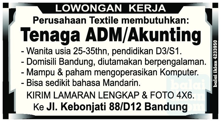 Iklan lowongan kerja poskota iklan lowongan kerja pikiran 