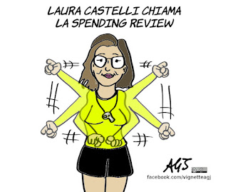 laura castelli, spending review, economia, governo del cambiamento, vignetta, satira