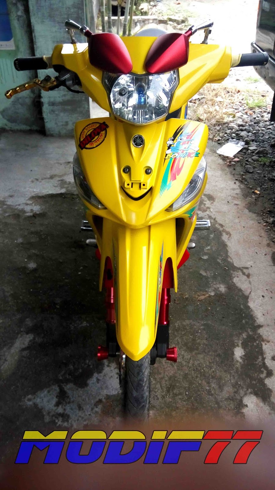 Modifikasi Vega ZR Yellow R Team PMKS MODIF 77