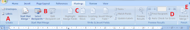 Tab Mailings Ms Word 2007