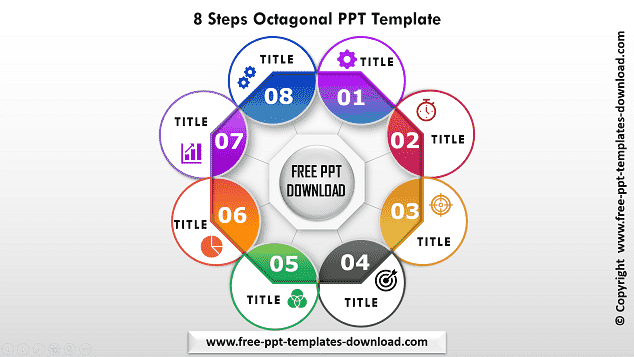 8 Steps Octagonal PPT Template Download