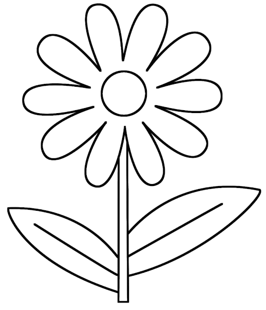 Big Flower Coloring Pages