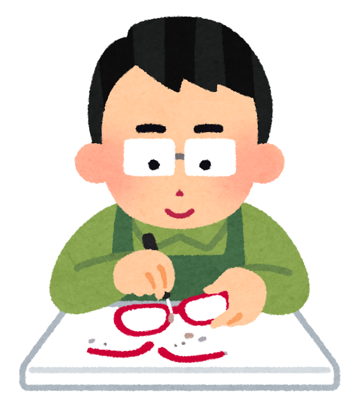 メガネの修理をする人のイラスト かわいいフリー素材集 いらすとや