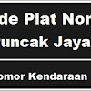 Kode Plat Nomor Kendaraan Puncak Jaya