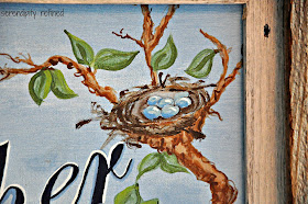 Custom Bat Mitzvah painting with reclaimed barn wood and pallet frame by Serendipity Refined