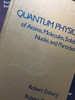 Quantum Physics of Atoms, Molecules, Solids, Nuclei and Particles, by Eisberg and Resnick, superimposed on Intermediate Physics for Medicine and Biology.