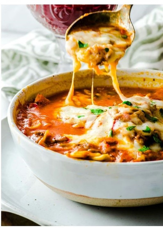 High Protein vegan Lasagna Soup