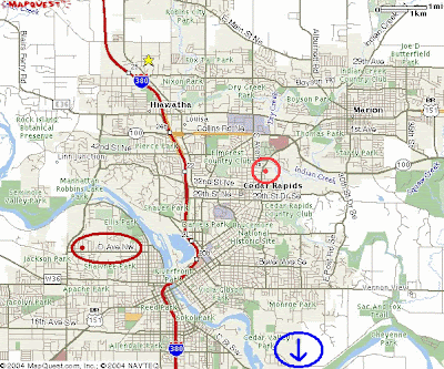Cedar Rapids Iowa Map