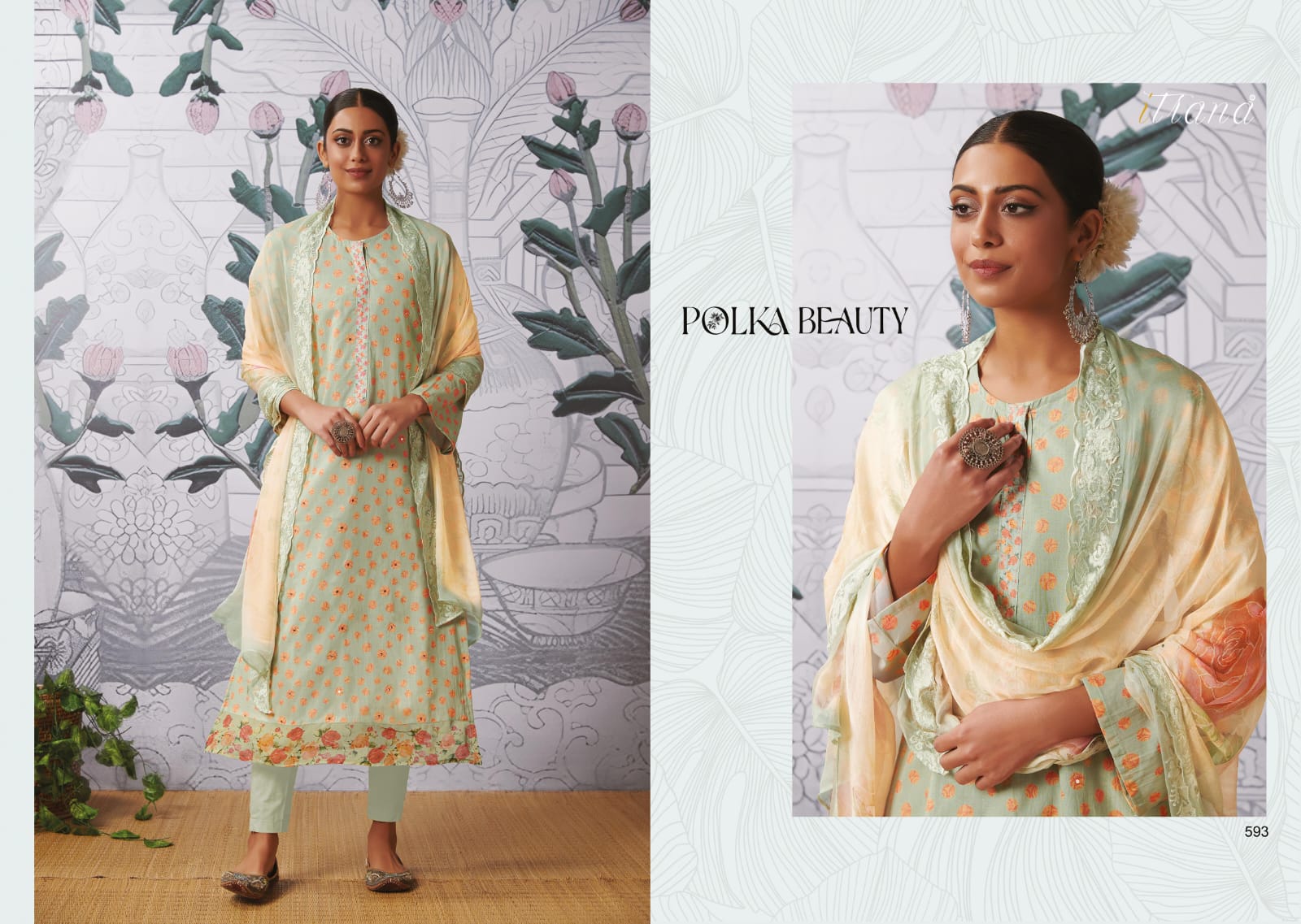 Polka Beauty Itrana Pant Style Suits Manufacturer Wholesaler