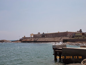 "Arulmigu Bagvathi Amman Temple" as seen from land.