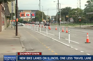 New Illinois St. bike lane