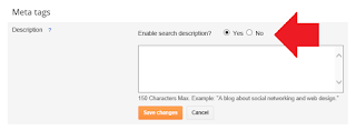 Add Search Description in Blogger