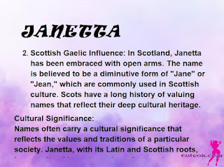 meaning of the name JANETTA
