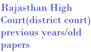Rajasthan High Court LDC previous year papers download pdf