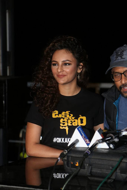 Seerat Kapoor Pic At Okka Kshanam Movie Thanks Meet