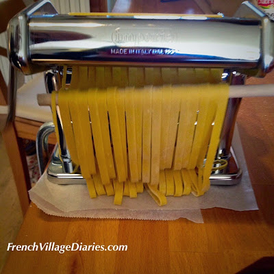 #LazySundayinFrance homemade pasta recipe French Village Diaries