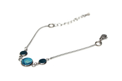 bracelet canne géométrique bleu beige stenna bijoux polymère
