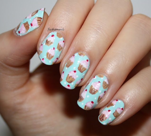 Cute Cupcake GBBO Nail Art