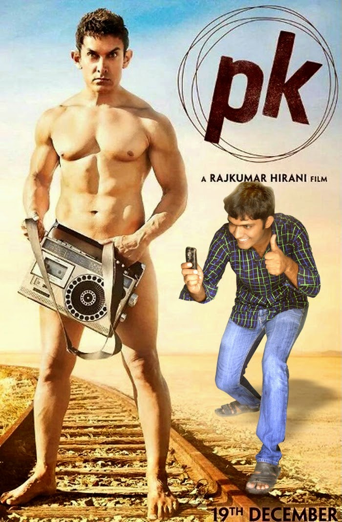 Poster Of Hindi Movie P.K. (2014) Free Download Full New Hindi Movie Watch Online At downloadhub.net