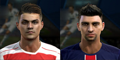 Faces Granit xhaka And Javier Pastore 2016 Pes 2013