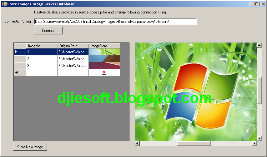 Save Image Or Picture To SqlServer  DASAR PROGRAMER