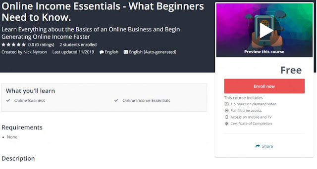 [100% Free] Online Income Essentials - What Beginners Need to Know.