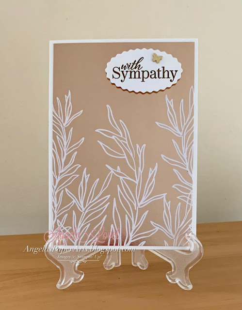 Angela's PaperArts: Stampin Up Splendid Day specialty designer series paper sympathy card