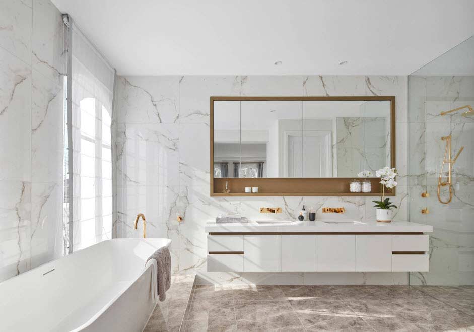Contemporary bathroom  tiles  design ideas  and trends 2019