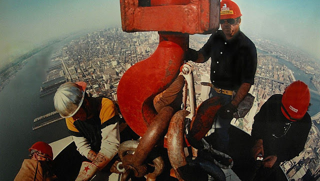 Fotografías de la instalación de la antena del World Trade Center en 1978