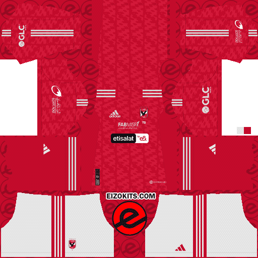 AL Ahly Sc DLS Kits 2023-2024 Adidas For Dream League Soccer 2019 Kits (Home)