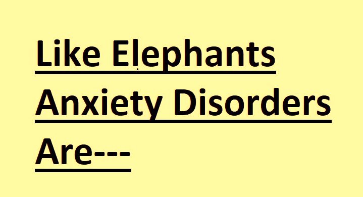 Understanding Anxiety Disorders Just Like   Elephants: