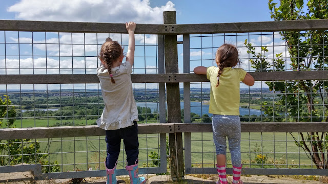 the girls admiring the view