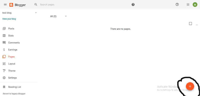 HOW TO ADD PAGES IN BLOGGER - CREATE BLOG PAGE