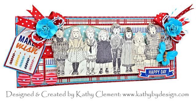 Make a Wish Slimline Birthday Card by Kathy Clement