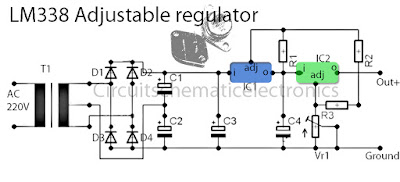 LM338 regulator power supply