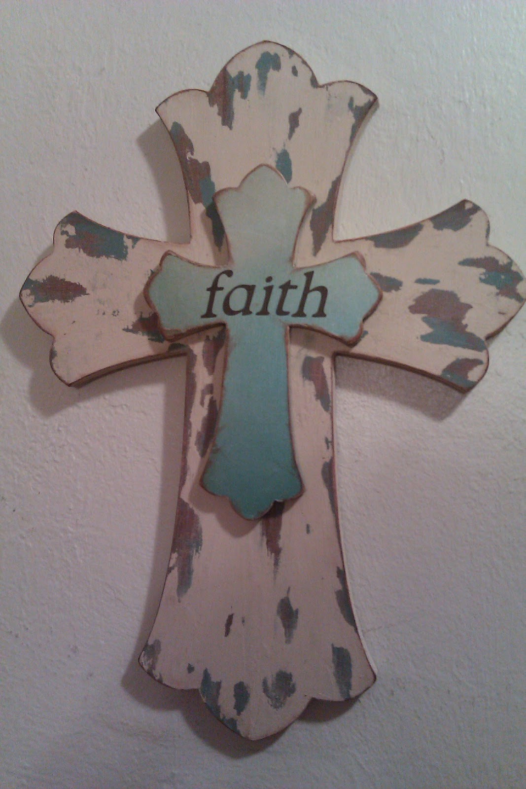 Jen's Happy Spot: Vaseline Distressed Wood Cross and 