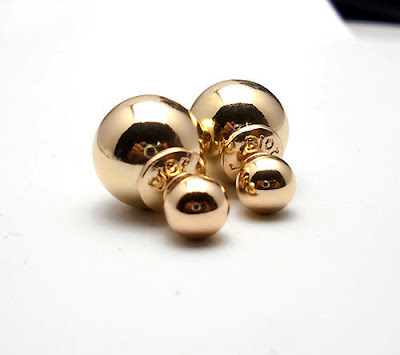 dior earrings gold