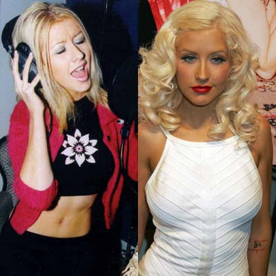 Christina Aguilera before and after became smarter and dolled up herself 