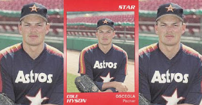 Cole Hyson 1990 Osceola Astros card