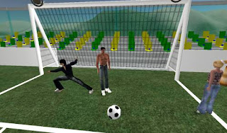 second life - playing footaball
