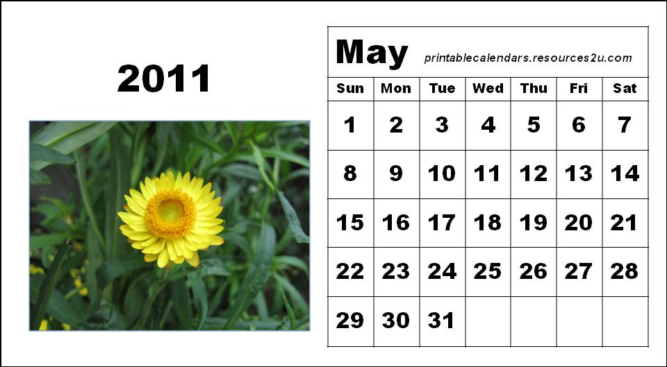 may 2011 calendar. May 2011 calendar page
