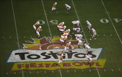 The Texas Longhorns vs. The Ohio State Buckeyes in the 2009 Tostitos Fiesta Bowl