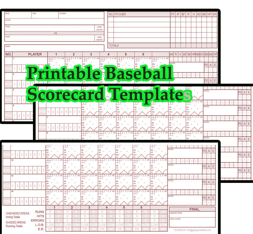 Baseball Scorecard Chart