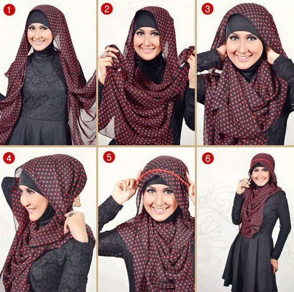 kreasi jilbab segi empat desain simple, elegan modis dan modern terbaru 2017/2018
